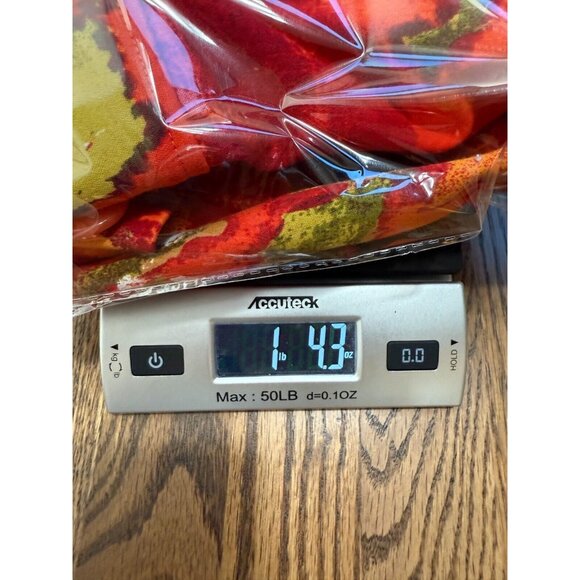 Chico's Womens Orange Red Watercolor Floral Button Jacket Size 3/XL Artsy Retro - Picture 13 of 13